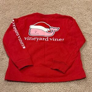 Vineyard Vines Long Sleeve Santa Whale Shirt